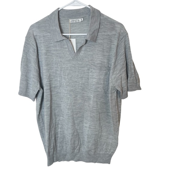 NEW Collars & Co Gray Bellagio Buttonless Short Sleeve
Merino Polo Extra Large - Picture 2 of 7
